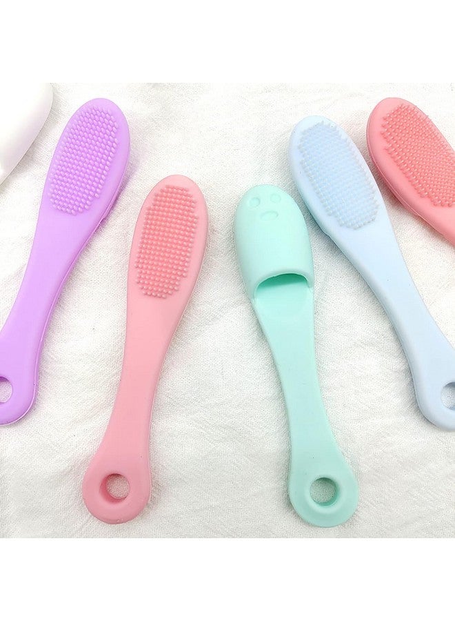 Dhanuom Manual Facial Cleansing Brushes, Face Scrubber Cleanser Brush for Gently and Effectively Cleaning, Removing Blackheads and Massaging(2pcs multicolor) - Image 4