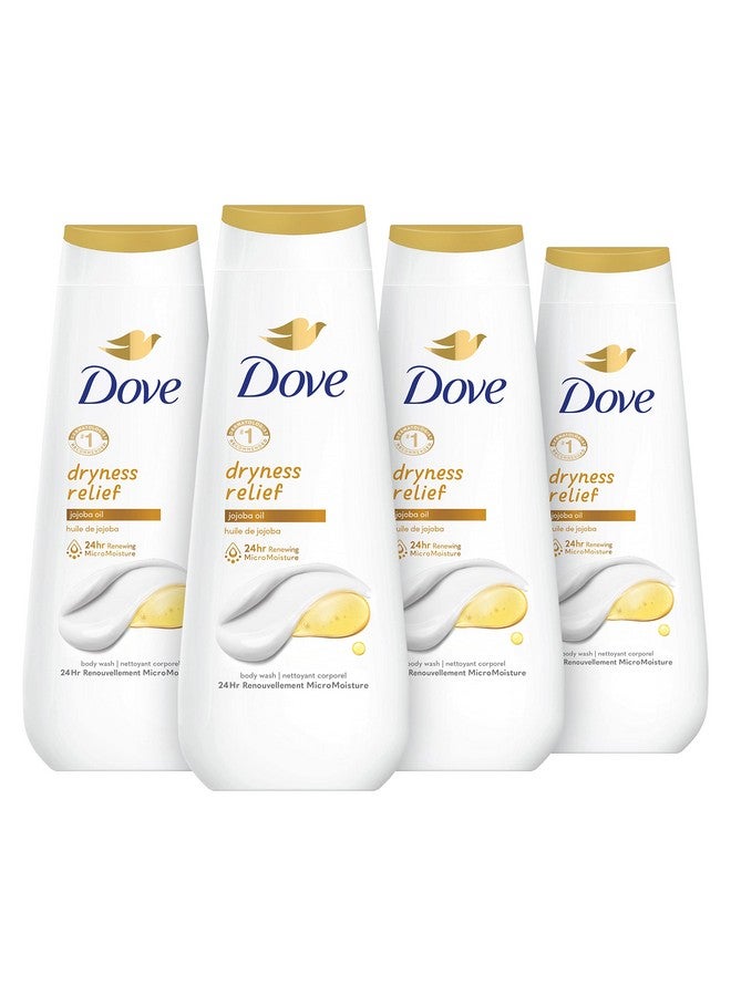 دوف غسول الجسم دوف لعلاج الجفاف بزيت الجوجوبا، 4 قطع لبشرة متجددة وصحية المظهر، منظف لطيف للبشرة مع ترطيب دقيق متجدد لمدة 24 ساعة، 20 أونصة - Image 1