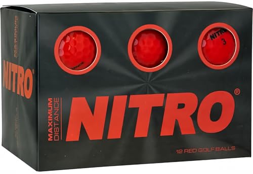Nitro Maximum Distance 12 Pack Red Golf Balls - Image 5