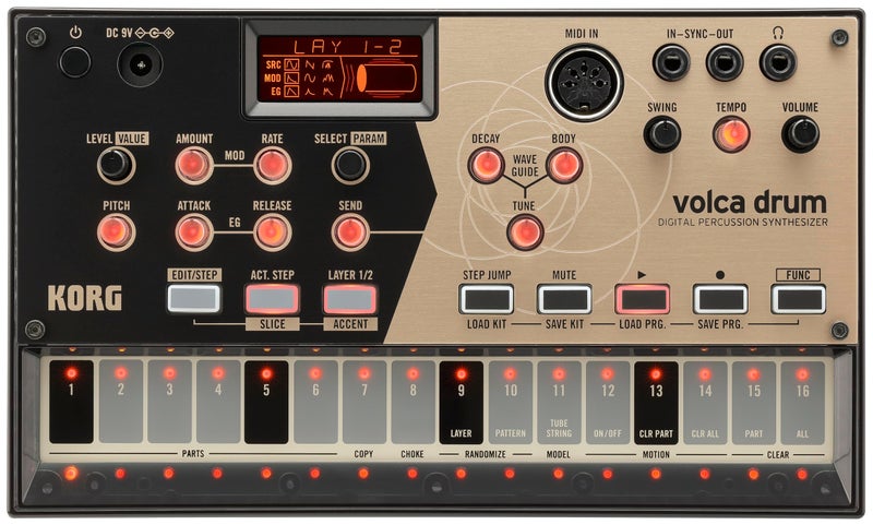 Korg Volca Drum Digital Percussion Synthesizer w/ 16-step Sequencer and Active Step - Image 1
