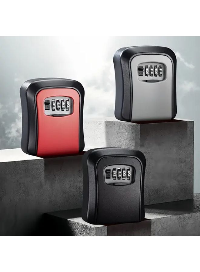 Black Combination Lock Box Outdoor Portable Key Safe No Battery Needed - Image 3