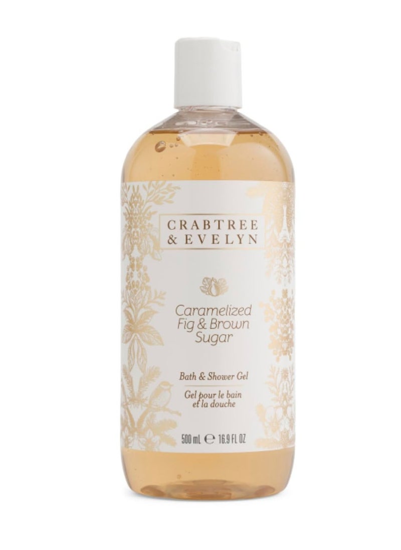 Crabtree & Evelyn - Crabtree & Evelyn Caramelized Fig & Brown Sugar Body Wash Shower Gel 16.9 fl oz - Image 1