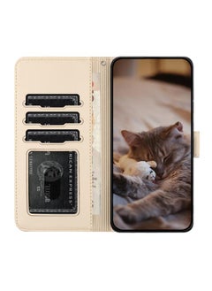 erorex Case For Xiaomi Redmi 13C 4G/5G/13R 5G Cat Embossing Pattern Leather Phone Case with Lanyard  - Image 4
