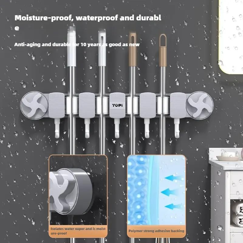 RoyalPro Bathroom Suction Mop Holder (Pack of 1) - Image 3