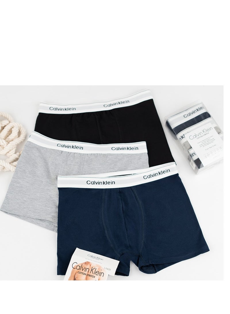 كالفن كلاين بيرفورمانس مجموعة بوكسر رجالي ملابس داخلية قطنية - (عبوة من 3 قطع) - مقاس لارج
