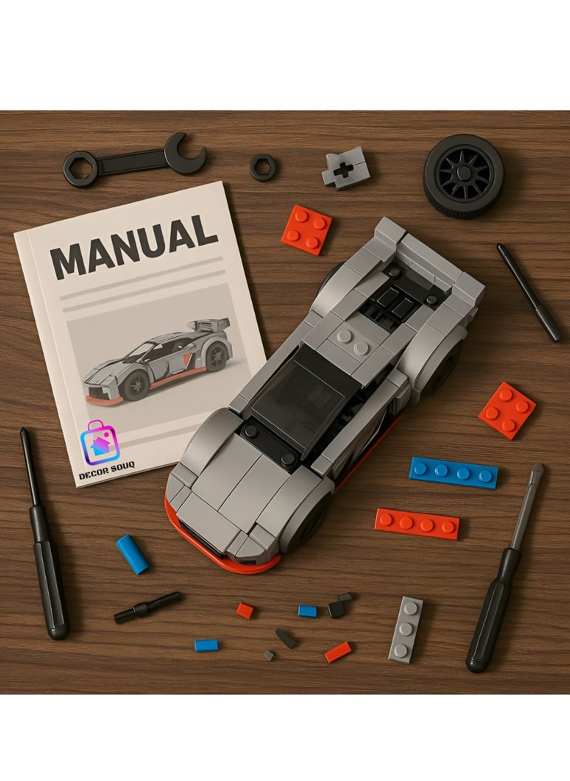 DECOR SOUQ 403 Pcs Lamborghini Veneno Racing Sports Car Building Blocks Set – DIY Construction Kit for Kids & Adults, Educational STEM Toy, Compatible with Major Brands, Gift for Boys Age 6+, High-Speed Supercar Model with Detailed Design – Creative Play Engineering Set for Learning & Fun  - Image 4
