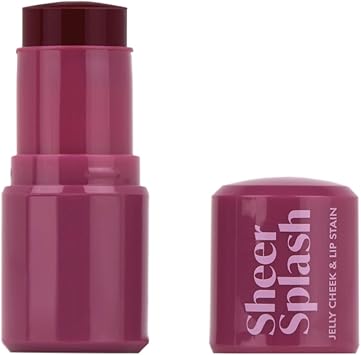 Barry M Sheer Splash Jelly Cheek Lip Stain Shade Purple Pomegranate Pour Cheek Lip Tint - Image 1