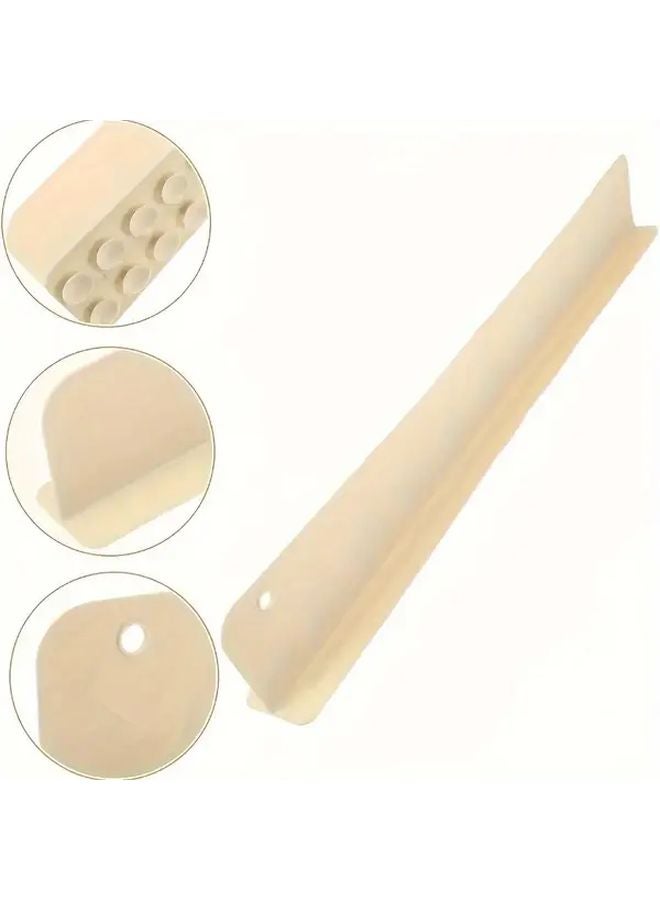 White Silicone Splash Guard 12 Month Dual Row Suction Cup Non Slip For Kitchen Bathroom - Image 2
