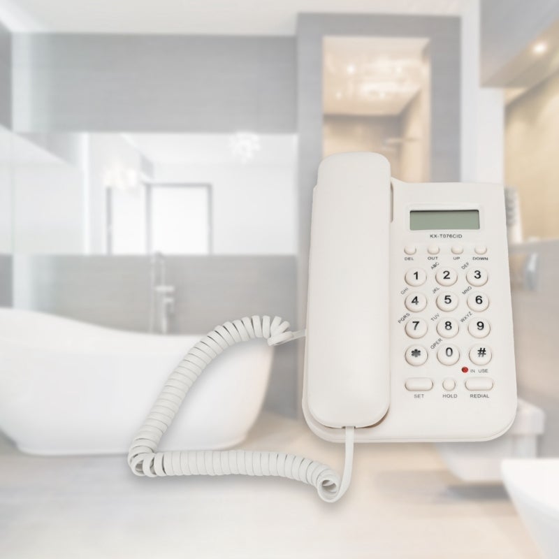 Wired Landline Telephone: White FSK DTMF Dual System - Call Storage & Check Function Home Office Telephone for UK Telephone Line - Image 2