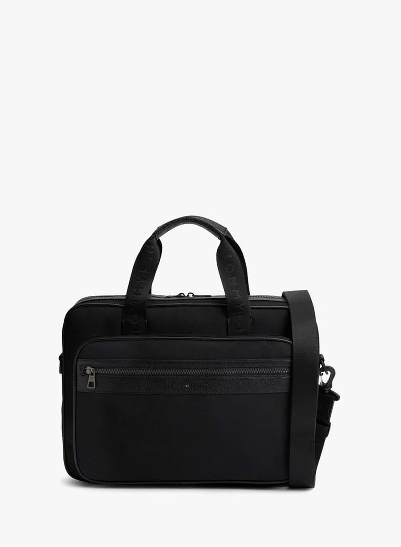 Tommy Hilfiger Removable Strap Textile Laptop Bag