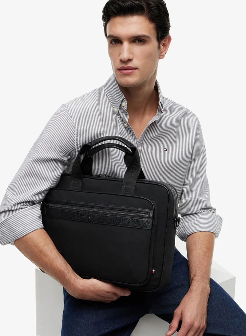 Tommy Hilfiger Removable Strap Textile Laptop Bag