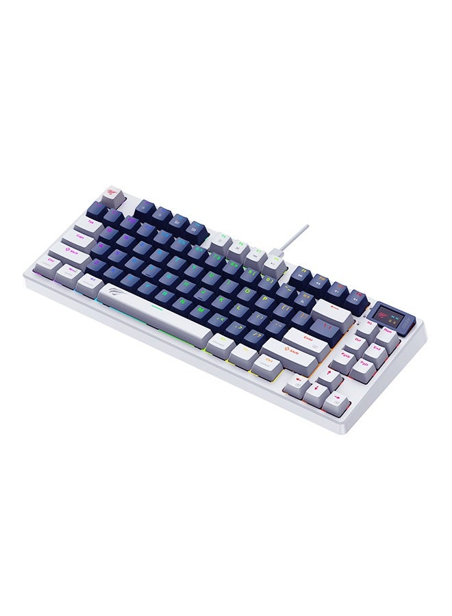 هافيت لوحة مفاتيح ألعاب RGB، لوحة مفاتيح كمبيوتر سلكية مع 83 مفتاح، مناسبة للمكتب، مرساة الألعاب، للاعبين المحترفين - Image 1