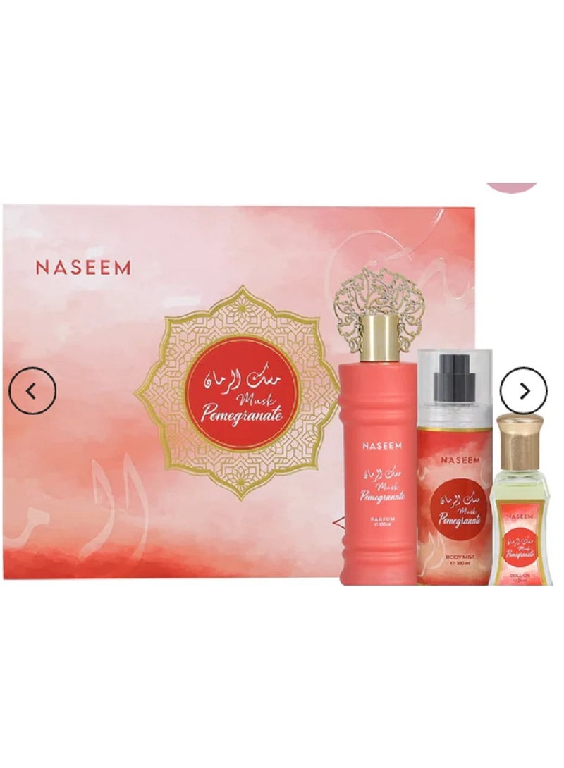 Naseem MUSK POMEGRANATE Non Alcoholic Gift Set 3 PCS - New Edition Collection By Naseem - Image 3