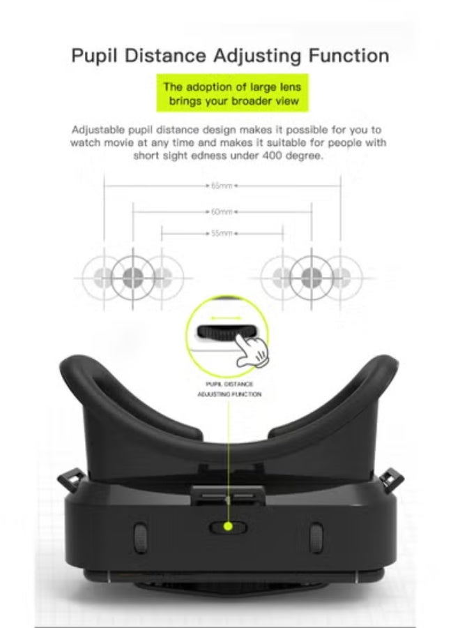 VR SHINECON G10 3D Virtual Reality Headset, Supports 7-inch Phones, 110° FOV Immersive Experience, Includes Bluetooth Controller - Image 3