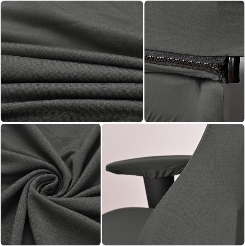 ULTECHNOVO Gaming Chair Cover Slipcover Set, Elastic Dark Color Milk Silk Fabric, Full Protection Waterproof Office and Internet Cafe Chair Seat and Armrest Covers - Image 5