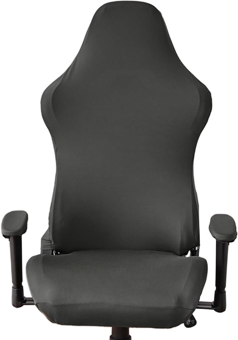 ULTECHNOVO Gaming Chair Cover Slipcover Set, Elastic Dark Color Milk Silk Fabric, Full Protection Waterproof Office and Internet Cafe Chair Seat and Armrest Covers - Image 1