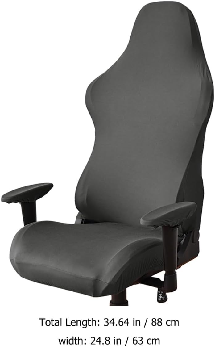 ULTECHNOVO Gaming Chair Cover Slipcover Set, Elastic Dark Color Milk Silk Fabric, Full Protection Waterproof Office and Internet Cafe Chair Seat and Armrest Covers - Image 2