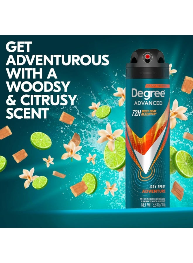 Degree 72H MotionSense Adventure Deodorant Dry Spray 107g - Image 1
