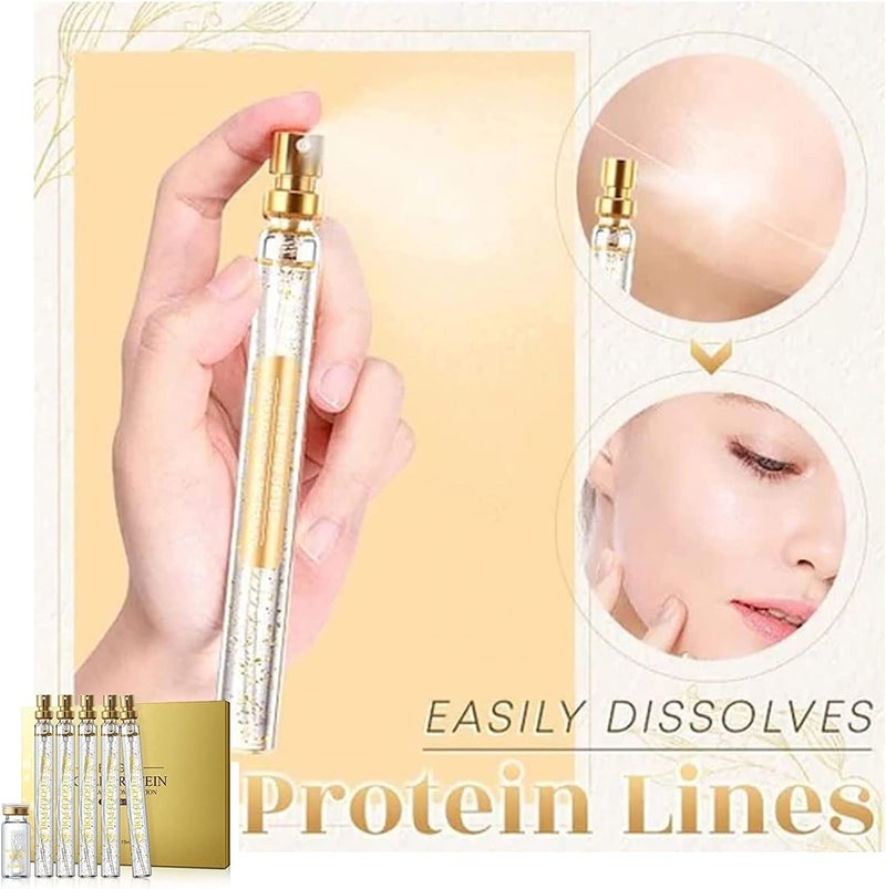 woobles Korean Protein Thread Lifting Set,Soluble Protein Thread and Nano Gold Essence Combination, Absorbable Collagen Thread for Face Lift, Deeply Moisturize Skin (With 5 X Protein Thread) - Image 3