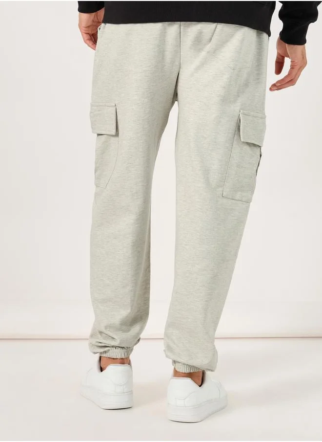 Styli Styli Oversized Fit Cargo Joggers with Elasticated Hem