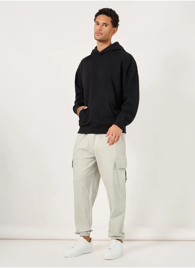 Styli Oversized Fit Cargo Joggers with Elasticated Hem