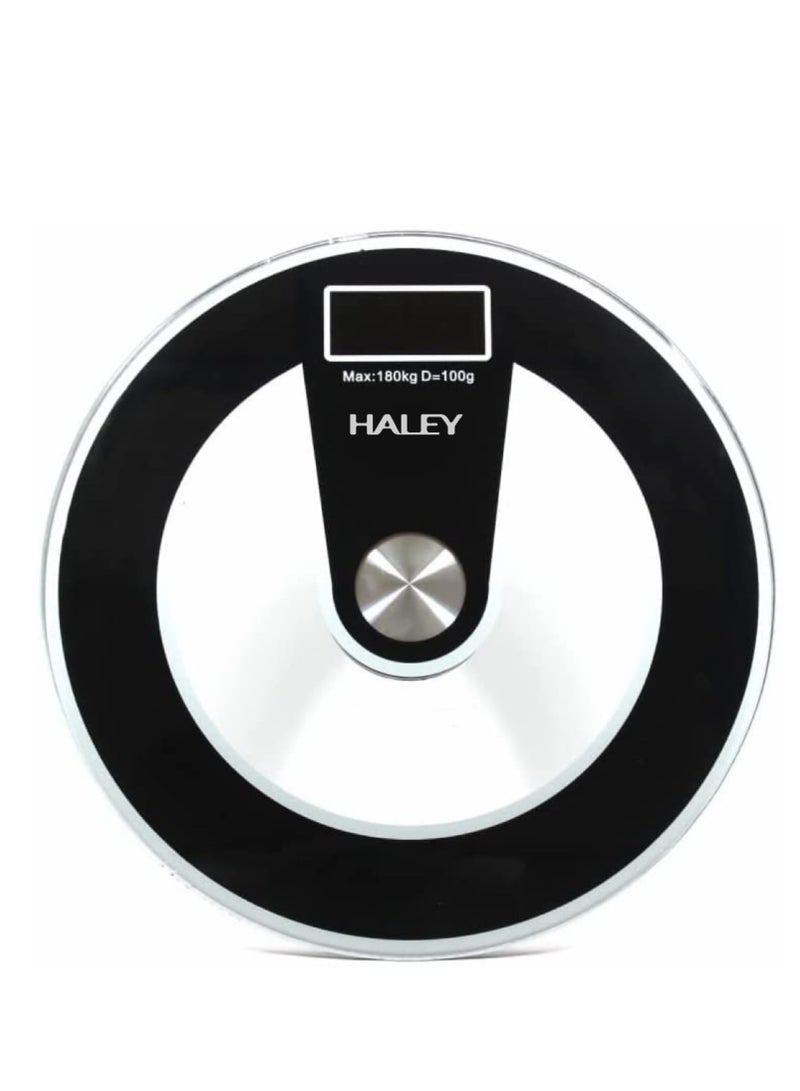 Haley Wtrtr HALEY 180Kg Weight Scale, Round Body Fat Scale, Body Digital Scale, Wireless Digital Bathroom Scale.2 Years Warranty.HY-5001 (Round black) - Image 3
