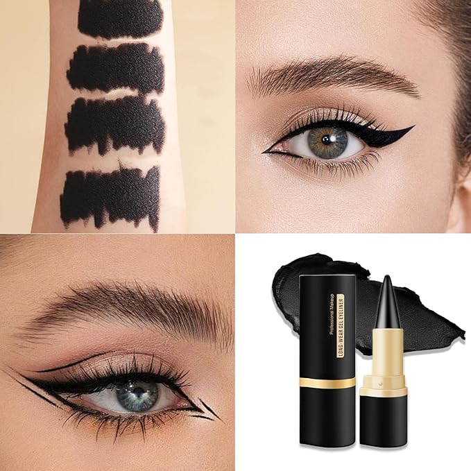 2PCS Brown Gel Eyeliner Pencil Waterproof SmudgeProof LongLasting Matte Cream Formula QuickDry Eyeliner Stick for All Eye Shapes - Image 3
