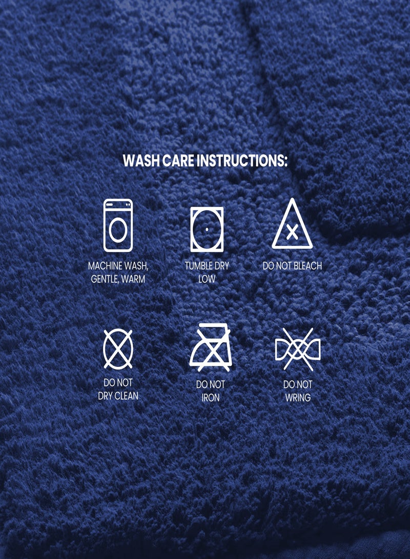 ريموند سجادة حمام ريموند هوم - سجادة حمام فاخرة وفائقة الامتصاص مع لون كوبالت مقاوم للانزلاق - (50 * 80 سم) - Image 5