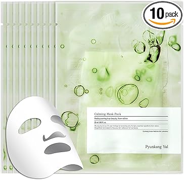 Pyunkang Yul PKY Pyunkang Yul Highly Moisturizing Mask Pack for Quickly Soothing Troubled Skin 100 Bamboo Sheet 3 types of Calming Ingredients Vegan Zero Irrittion Korean Skincare 10 pcs - Image 1