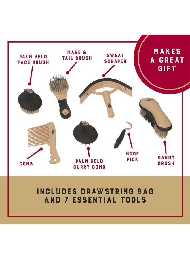 Weaver Leather Grooming Kit, Black/Beige, 65-2055-BK - Image 4
