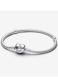 Pandora Violet Pandora Moments Silver Bracelet for Women with Heart-shaped Clasp 590719  - Image 1