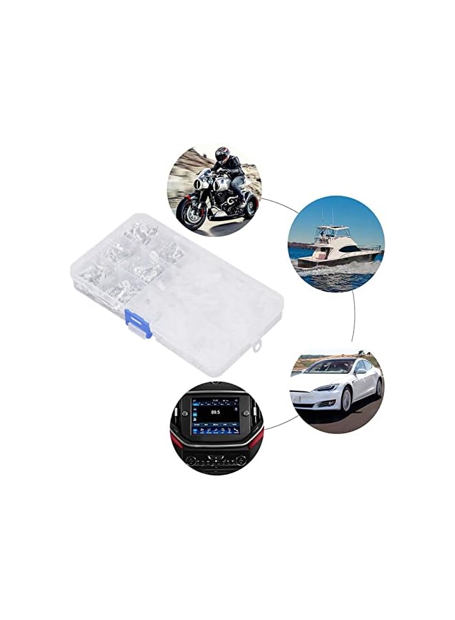 promass 2.8mm 4.8mm 6.3mm Copper Tin Plated Spade Terminals 480 Pcs Male Female Spade Wire Connectors Wire Terminals with Insulating Sleeves for Electrical Wiring Car Audio Speaker - Image 4