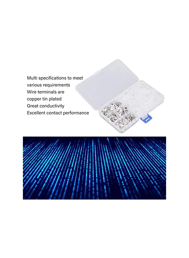 promass 2.8mm 4.8mm 6.3mm Copper Tin Plated Spade Terminals 480 Pcs Male Female Spade Wire Connectors Wire Terminals with Insulating Sleeves for Electrical Wiring Car Audio Speaker - Image 2