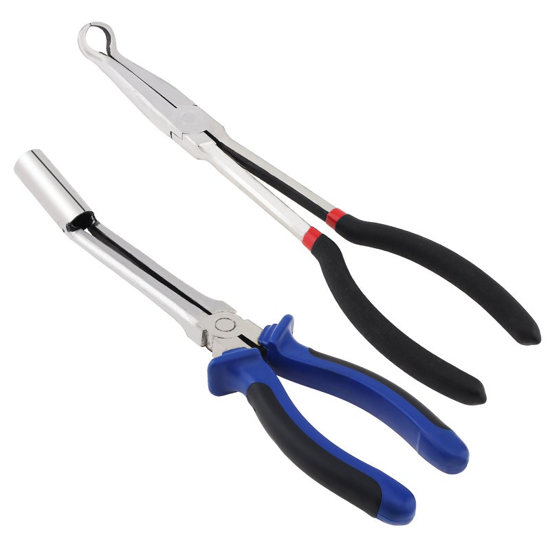 ePathChina 2 Pcs Spark Plug Wire Removal Tool 11 Inch O Type Spark Plug Disconnect Pliers 10 Inch Sleeve Type Spark Plug Puller - Image 2