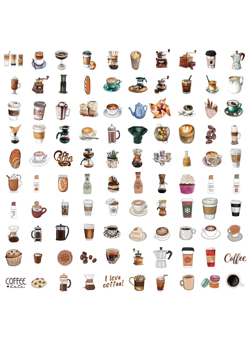 قوس قزح أورينبو 100 قطعة من ملصقات القهوة وملصقات زجاجات المياه وملصقات الكمبيوتر المحمول وملصقات لوح التزلج وحقيبة السفر وملصقات مقاومة للماء وملصقات هدايا للبالغين والأطفال والمراهقين - Image 2