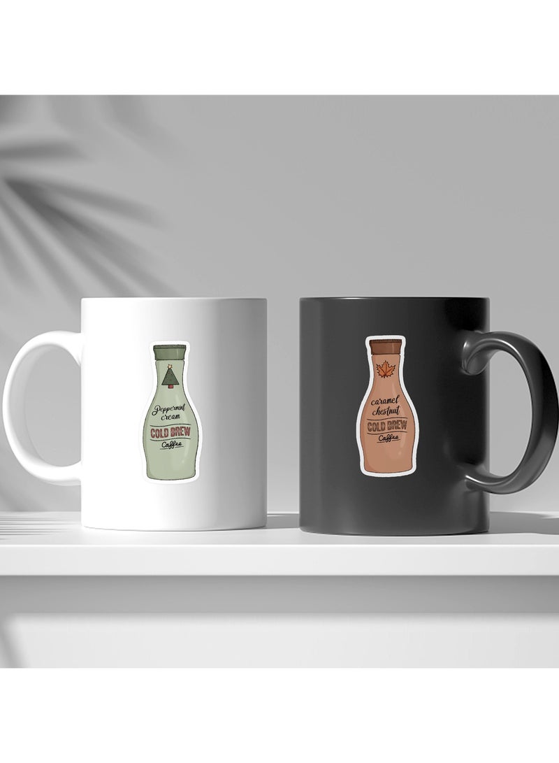 قوس قزح أورينبو 100 قطعة من ملصقات القهوة وملصقات زجاجات المياه وملصقات الكمبيوتر المحمول وملصقات لوح التزلج وحقيبة السفر وملصقات مقاومة للماء وملصقات هدايا للبالغين والأطفال والمراهقين - Image 4