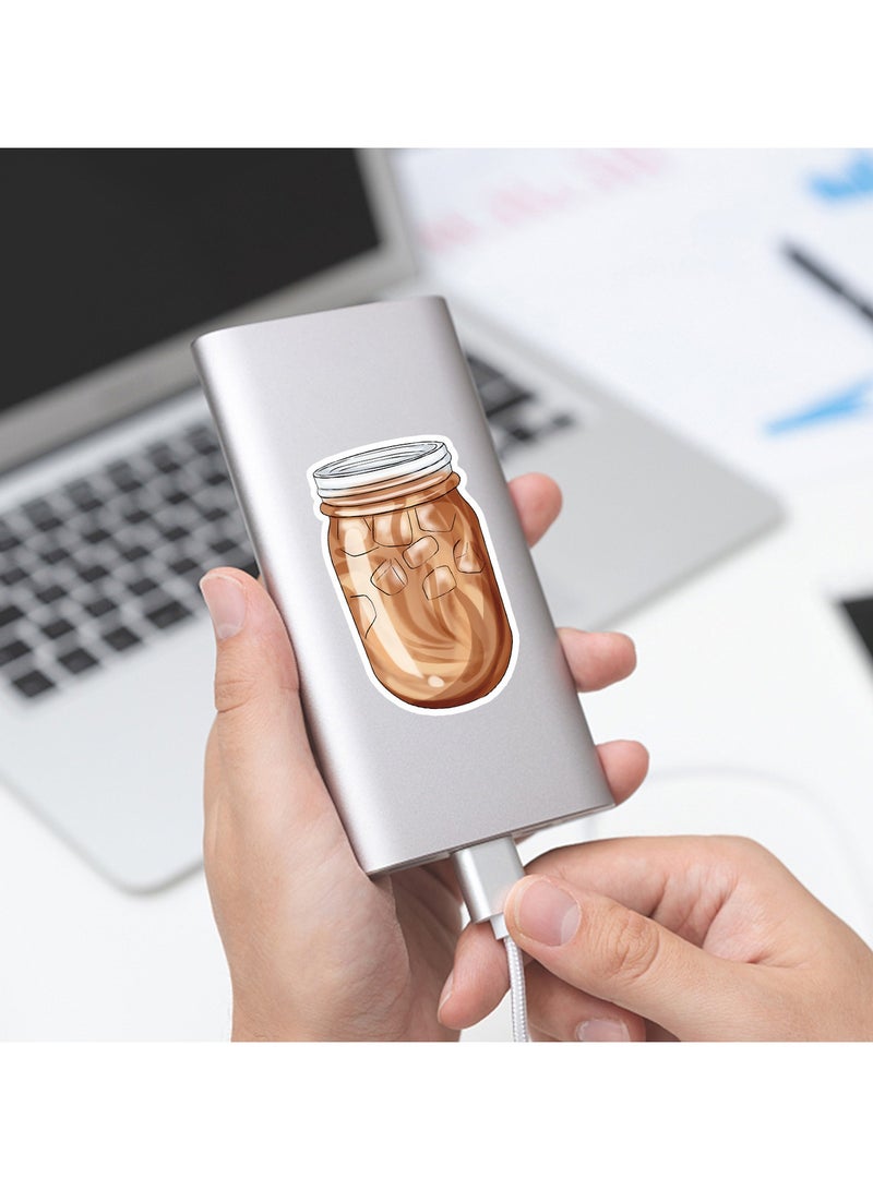 قوس قزح أورينبو 100 قطعة من ملصقات القهوة وملصقات زجاجات المياه وملصقات الكمبيوتر المحمول وملصقات لوح التزلج وحقيبة السفر وملصقات مقاومة للماء وملصقات هدايا للبالغين والأطفال والمراهقين - Image 3