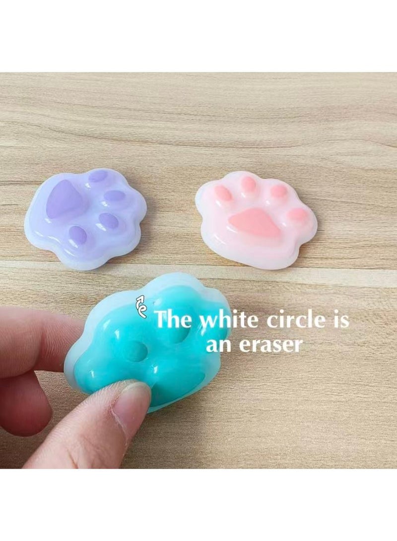  طائرة ورقية عدد 3 ممحاة قلم قابلة للمسح (لأقلام الجل الحرارية القابلة للمسح)، ممحاة سيليكون لطيفة على شكل مخلب قطة، هدايا ممتعة للأطفال والطلاب - Image 3