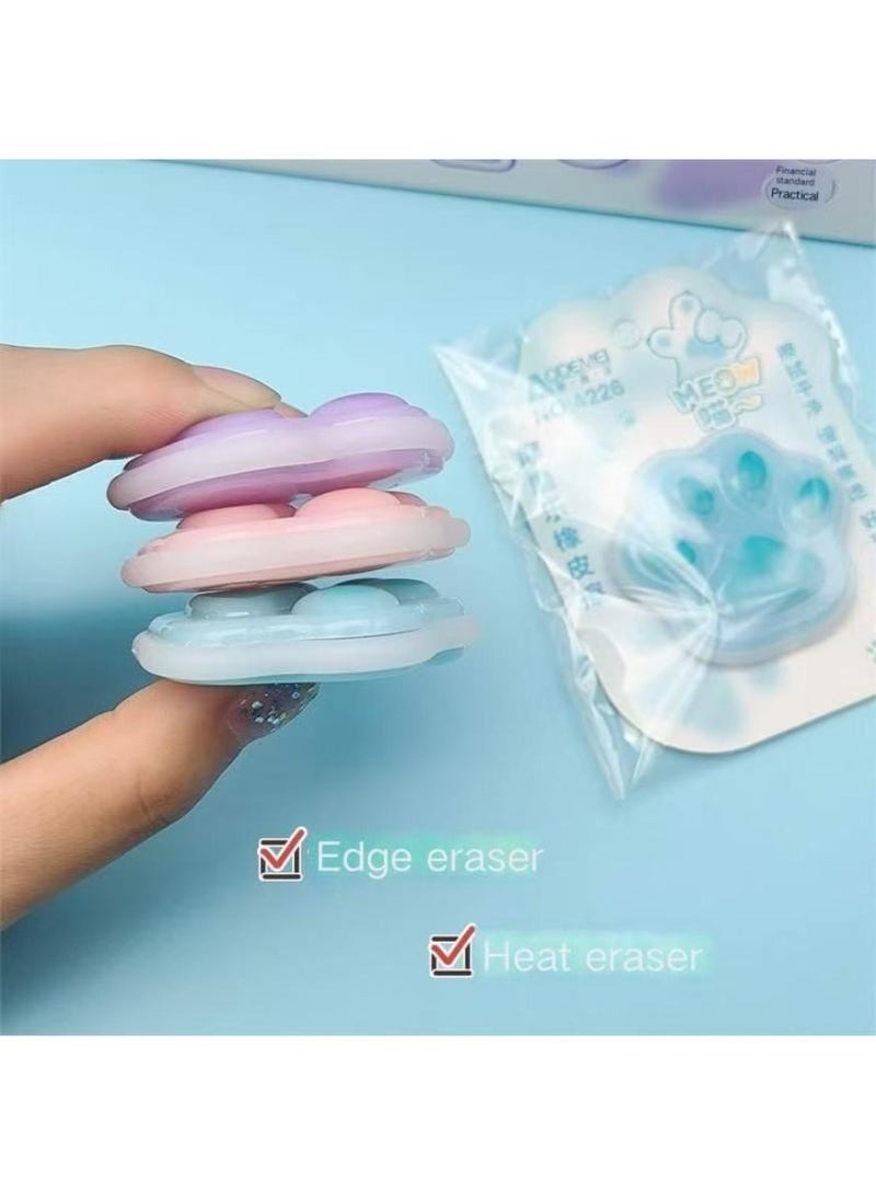  طائرة ورقية عدد 3 ممحاة قلم قابلة للمسح (لأقلام الجل الحرارية القابلة للمسح)، ممحاة سيليكون لطيفة على شكل مخلب قطة، هدايا ممتعة للأطفال والطلاب - Image 4