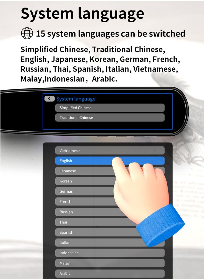Furtey - Smart Offline Scanning Pen and Translation Pen Can Translate 134 Languages and Support Taking Photos and Recording - Image 1
