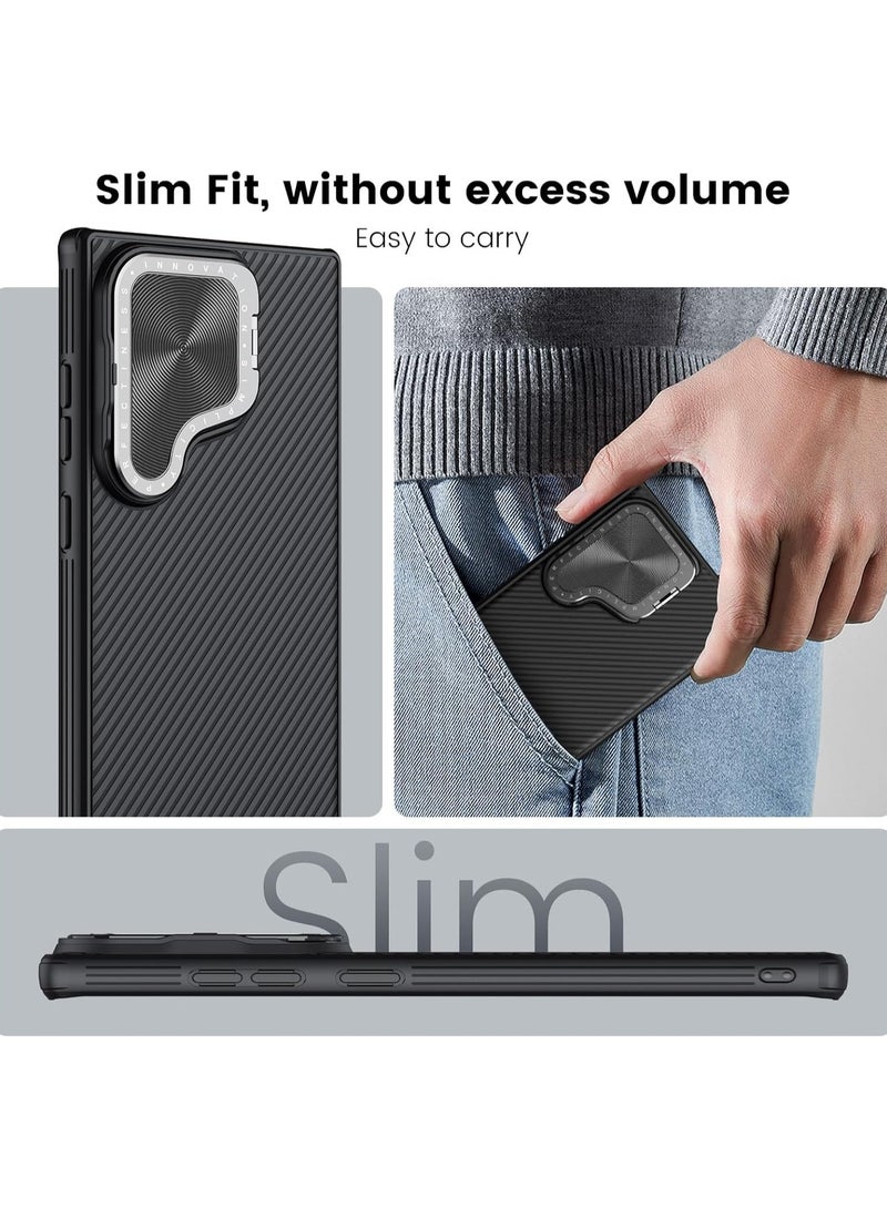 Nillkin Camshield Prop Magnetic Camera protective cover case Compatible with Samsung Galaxy S24 Ultra (Black) - Image 5