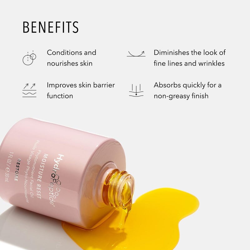 HydroPeptide Moisture Reset, Phytonutrient Facial Oil, Hydrate and Enrich Skin, Improves Skin Barrier Function, 1 Ounce - Image 3