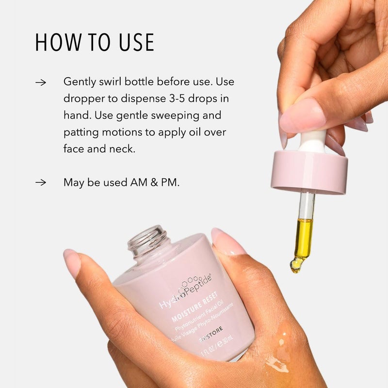 HydroPeptide Moisture Reset, Phytonutrient Facial Oil, Hydrate and Enrich Skin, Improves Skin Barrier Function, 1 Ounce - Image 4