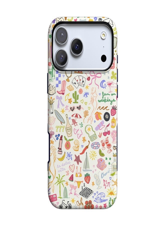 Casely iPhone 17 Pro Case | All The Fun Things | Fun on Weekdays | Compatible with MagSafe | Bold Protective Design - Image 1