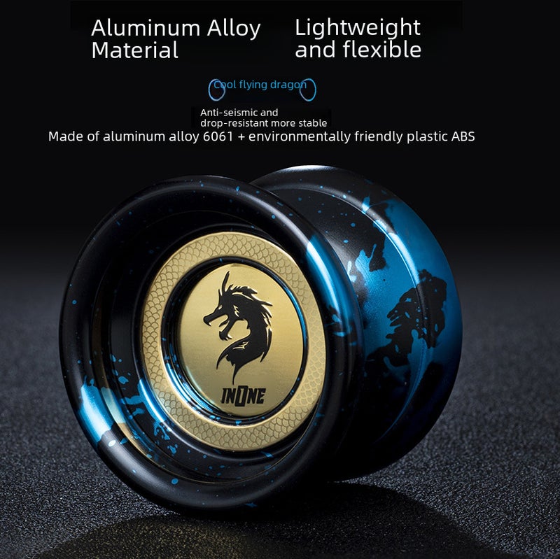 Cool Dragon Yo-Yo yoyo Sleep Game Fancy Aluminum Alloy Yo-Yo(Pegasus Black Pink Blue) - Image 4