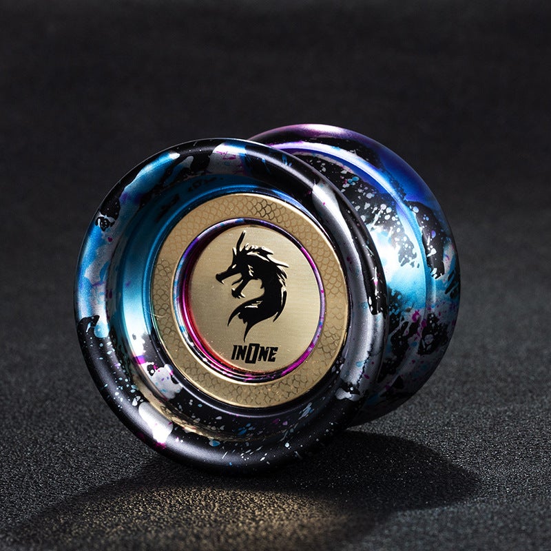 Cool Dragon Yo-Yo yoyo Sleep Game Fancy Aluminum Alloy Yo-Yo(Pegasus Black Pink Blue) - Image 3