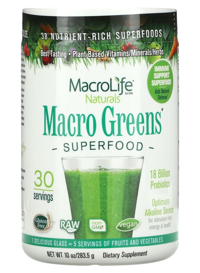 MacroLife Naturals Macro Greens Superfood 10 oz (283.5 g)