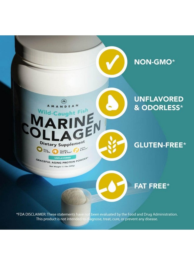أماندين مسحوق ببتيدات الكولاجين البحري من أمانديان. ٥٠٠ غرام من مكمل كولاجين الأسماك المُحللة من مصادر برية. بروتين الكولاجين من النوعين الأول والثالث. ١٨ حمضًا أمينيًا للبشرة والشعر والأظافر. - Image 2