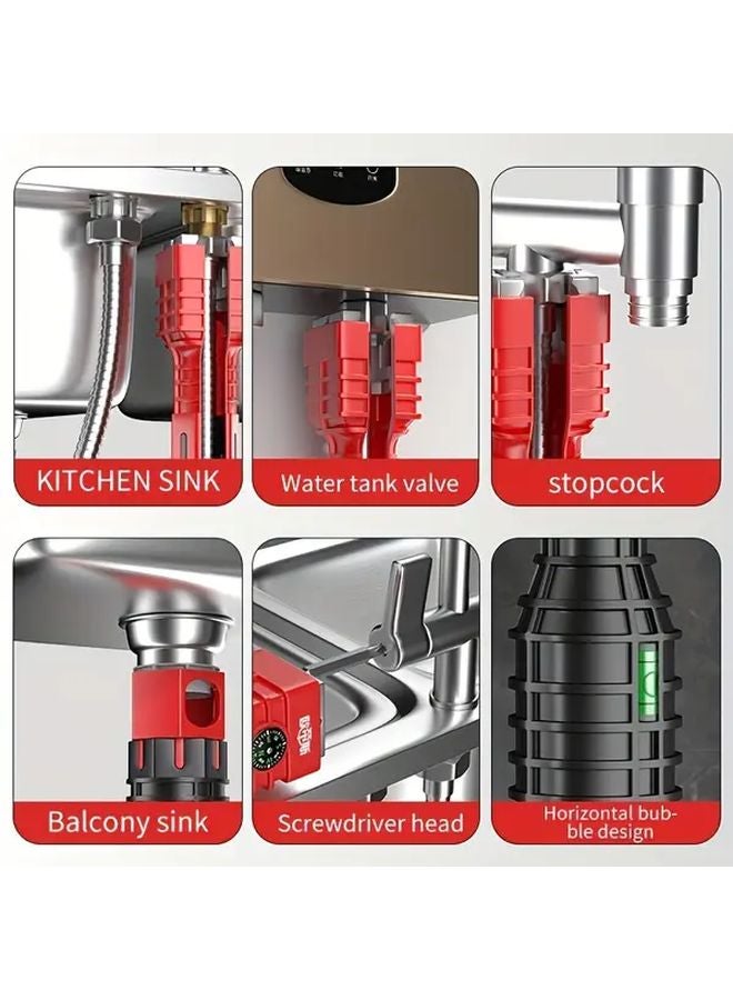 OuDisi 3rd Generation 24 In 1 Multifunctional Sink Wrench Mechanical Bathroom Tool - Image 5