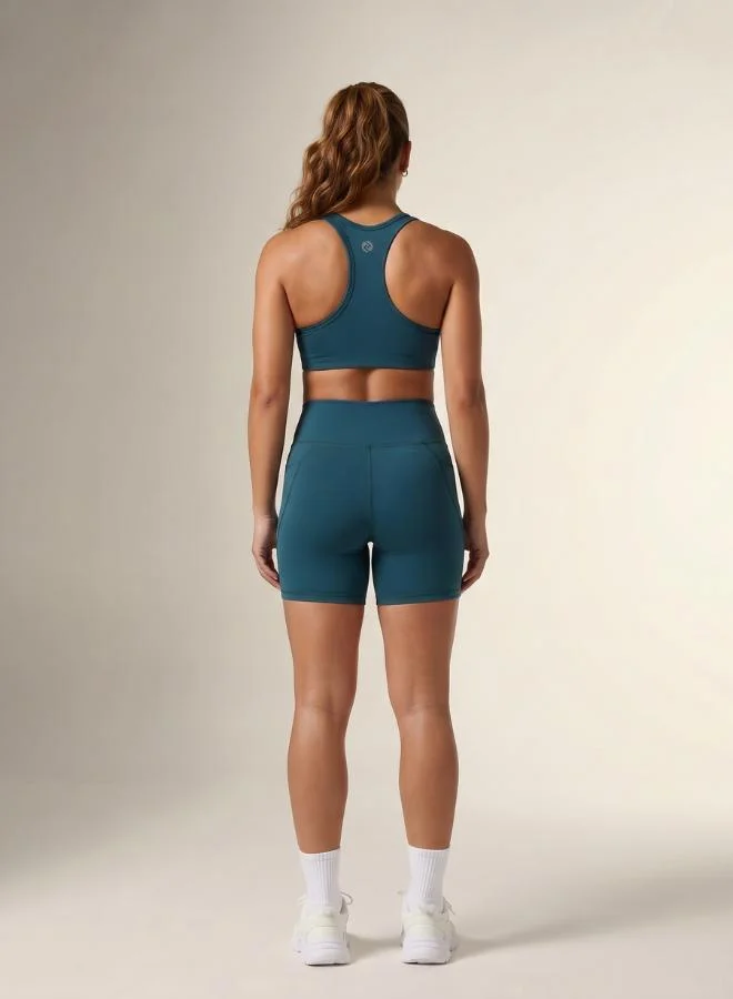 Zaecy Deep Nile Teal Women's Racerback Sports Bra for Women | Best Price UAE